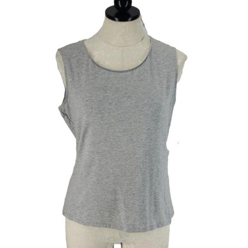 Coldwater Creek Women's Athletic Heather Grey Sleeveless Tank Top‎ Size Medium